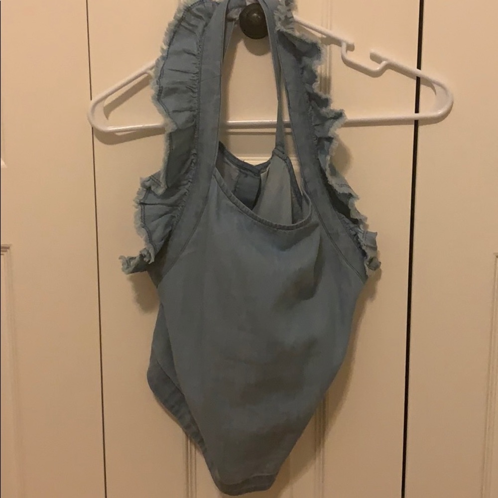 Ruffle Crossover Top